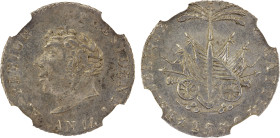 HAITI: Western Republic, AR 25 centimes, AN14 (1817), KM-15.1, lustrous, one-year type, NGC graded MS63.

Estimate: USD 110 - 150