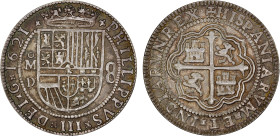 MEXICO: Felipe IV, 1621-1665, AR 8 reales (27.21g), "1621"-Mo, as KM-R45, assayer D, replica of royal issue with silver purportedly entirely from the ...