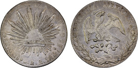 MEXICO: Republic, AR 8 reales, 1890-Go, KM-377.8, assayer RR, lustrous, AU.

Estimate: USD 100 - 150