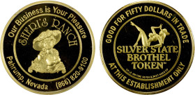 UNITED STATES: AR 50 dollars token, ND, Brothel Collector's Gazette Series - 1st Anniversary Special Edition for Sheri's Ranch; OUR BUSINESS IS YOUR P...