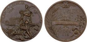 UNITED STATES: Georgia, AE medal, 1895, Harkness-Reg-8, 58mm bronze award medal for the Cotton States and International Exposition by Philip Martiny, ...