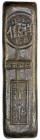 HONG KONG: AR ingot (112.34g), ND (ca. 1960s), Xiangxin Gold Shop, silver 4 ounce (3 tael) bar, stamped xiang xin jin qian shang biao (Xiangxin Gold S...