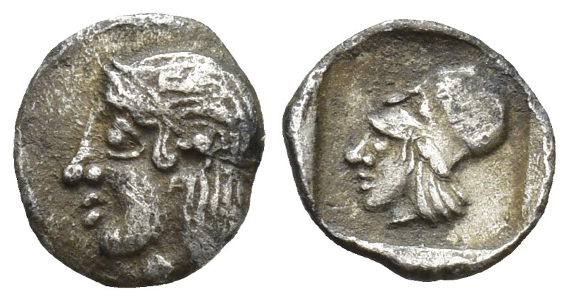 ASIA MINOR. Uncertain. Tetartemorion (4th century BC). (0.18 Gr. 6mm.)
Head of A...
