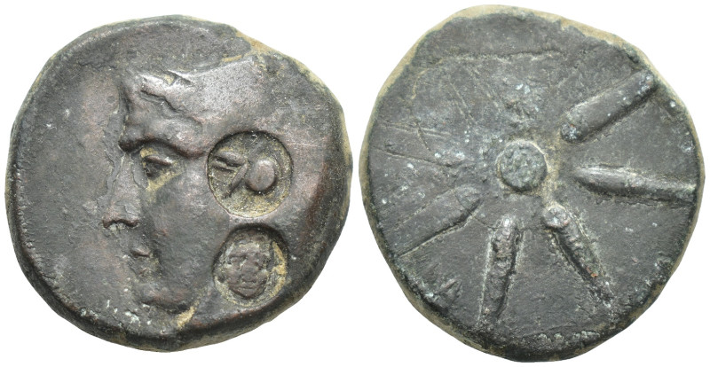 PONTOS, Uncertain (Amisos?). Circa 130-100 BC. Æ (25mm, 20.6 g). Male head right...