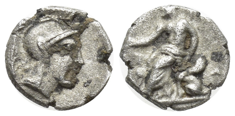 Cilicia, uncertain mint AR Hemiobol. (6mm, 0.36 g) Circa 4th century BC. Head of...