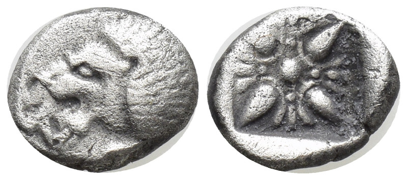 Ionia. Miletos circa 525-475 BC. Diobol AR (7mm, 1,0 g) Forepart of lion to righ...