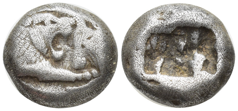 KINGS of LYDIA. Kroisos (Circa 564/53-550/39 BC). AR Siglos (12mm. 5,31g) Obv: C...