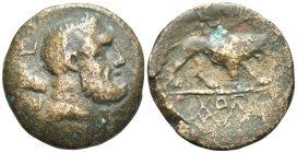 KINGDOM OF GALATIA. AMYNTAS, AE (7.8 Gr. 22mm.)
Head of bearded Heracles right club over left shoulder. 
Rev. ΒΑΣΙΛΕΩΣ - ΑΜΥΝΤΟΥ Lion right....