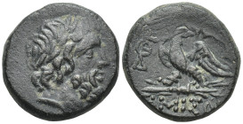Pontos, Amisos, AE, (18mm, 7.7 g), Circa 100-85 BC. Pontos, Amisos, AE, (Bronze, 7.91 g 20 mm), Circa 100-85 BC. Obv: Laureate head of Zeus right. Rev...