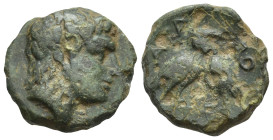 Kings of Thrace. Adramyteion. Agathokles, son of Lysimachos 290-282 BC. Bronze Æ (12mm, 1.3 g)