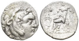 KINGS OF MACEDON. Alexander III ‘the Great’, 336-323 BC. Drachm (18mm, 3.8 g), Chios, circa 290-275. Head of Herakles to right, wearing lion skin head...
