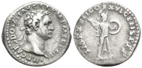 Domitian, as Augustus (AD 81-96). AR denarius (17mm, 3.1 g). Rome, 14 September AD 93-13 September AD 94. IMP CAES DOMIT AVG-GERM P M TR P XIII, laure...