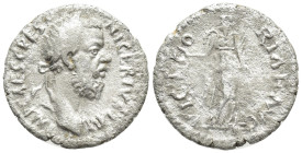 Pescennius Niger. Silver Denarius, (17mm, 2.7 g) AD 193-194. Antioch. Obv: IMP CAES [C PESC] NIGER IVS M, laureate head right. Rev: VICTORIAE AVG, Vic...