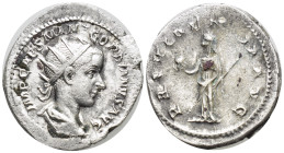 Gordian III, 238 - 244 AD Silver Antoninianus, Rome Mint, (20mm, 3.8 g) Obverse: IMP CAES M ANT GORDIANVS PIVS AVG Obverse: Radiate, draped and cuiras...