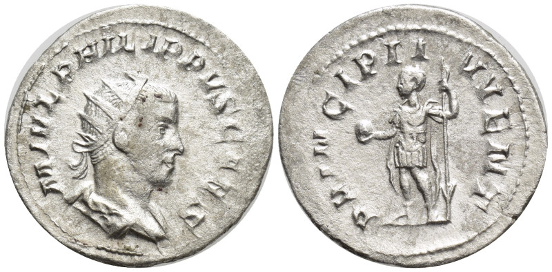 Philip II as Caesar, AD 244-247. Antoninianus. (21mm, 3.2 g). Rome. Obv: M IVL P...