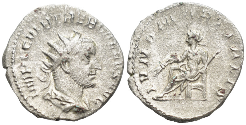 Trebonianus Gallus, 251-253. Antoninianus (3.3 Gr. 19mm.), Rome. 
Radiate, drape...
