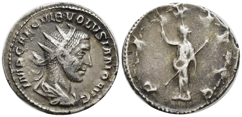 Volusian AR Antoninianus. (19mm, 3.7 g) Rome, AD 251-253. IMP CAE C VIB VOLVSIAN...