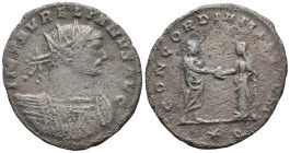 AURELIAN (270-275). Antoninianus. Siscia. (3.1 Gr. 22mm.)
Radiate and cuirassed bust right. 
Rev. Emperor and Concordia standing facing each other, cl...