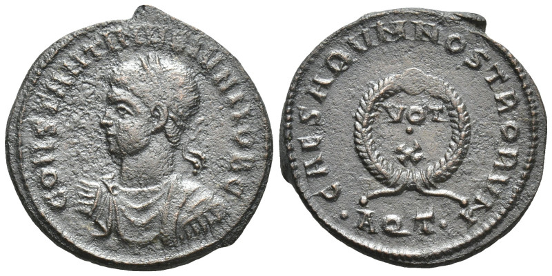 Constantine II, as Caesar AD 317-337. Aquileia Follis Æ (19 mm, 3.4 g) CONSTANTI...