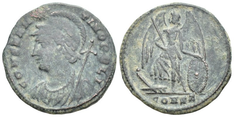 City Commemorative (330-333 AD). Constantinople AE Follis (2.4 Gr. 18mm.) 
Helme...