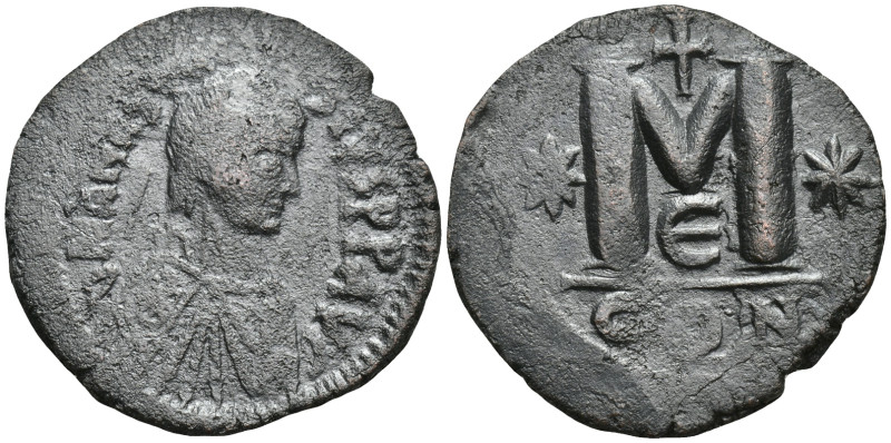 Anastasius I Æ 40 Nummi. (32mm, 16.6 g) Constantinople, AD 498-518. D N ANASTASI...