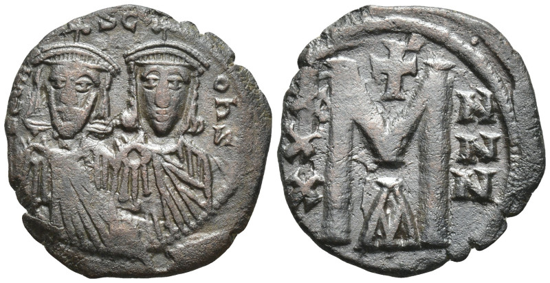Leo III 'the Isaurian' and Constantine V, AD 717-741. AE, Follis. (22mm, 5.2 g)....