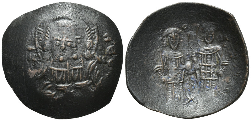Alexius III Angelus Comnenus. AD 1195-1203. AE, Aspron Trachy. (22mm, 2.3 g). Co...