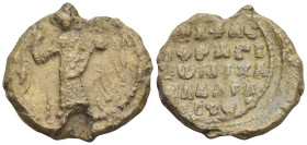 BYZANTINE LEAD SEAL. (4.4 Gr. 19mm.)