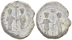 BYZANTINE LEAD SEAL. (7.3 Gr. 17mm.)