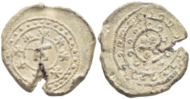 Byzantine Lead Seal (27mm, 12.0 g). Floral design. Rev. Floral design.