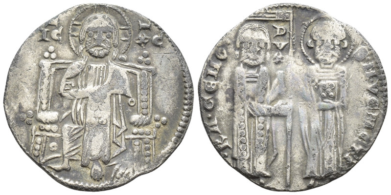 Italy. RANIERI ZENO, 1253-1268 AD. AR, Grosso. Venice. (2 Gr. 20mm.)
St. Mark, o...