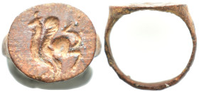 A Bronze ring . (5.6 Gr. 21mm.)
