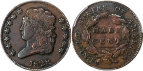 1828 Classic Head Half Cent. C-2. Rarity-1. 12 Stars. EF Details--Cleaned (PCGS).

PCGS# 1150. NGC ID: 222W.