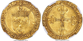 France Louis XII gold Écu d'Or ND (1498-1515) AU55 NGC, Rouen mint, Dup-647, Fr-323. 3.37gm. Issued during the reign of Louis XII, le Père du Peuple, ...