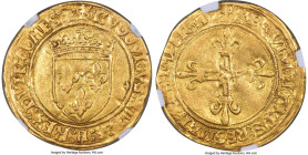 France Louis XII gold Écu d'Or ND (1498-1515) AU53 NGC, Fr-323, Dup-647. 3.33gm. Punctuated by uniform, honest wear throughout and possibly originatin...