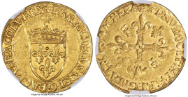 France François I gold Écu d'Or au soleil ND (1515-1547) MS61 NGC, Paris mint, Fr-345, Dup-775. 3.38gm. A pleasing, well-balanced example from the Par...