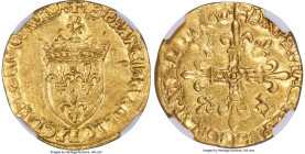 France François I gold Écu d'Or au soleil ND (1515-1547) AU55 NGC, Bayonne mint, Fr-345, Dup-775. 3.38gm. Some wear to the high points caps the grade,...