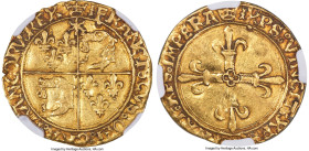 France François I gold Ecu d'Or au soleil du Dauphine ND (1515-1547) AU Details (Cleaned) NGC, Crémieu mint, Fr-354, Dup-782. 3.36gm. Boldly struck wi...