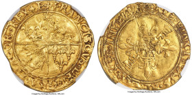 France François I gold Écu d'Or du Dauphine ND (1515-1547) AU Details (Cleaned) NGC, Grenoble mint, Fr-355, Dup-783. 3.38gm. A brilliant representativ...