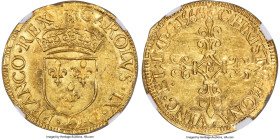 France Charles IX (1560-1574) gold Écu d'Or au soleil 1566-B MS64 NGC Rouen mint, Fr-378, Dup-1057. 3.35gm. There is exceptional clarity to the device...