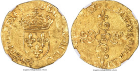 France Henri III (1574-1589) gold Écu d'Or au soleil 1578-E MS62 NGC, Tours mint, cf. Fr-388 (unlisted for date and mintmark), Dup-1121. 3.33gm. While...