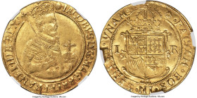 Great Britain James I (1603-1625) gold Unite ND (1606-1607) MS65 NGC, Tower mint, Escallop mm, Second coinage, KM46, S-2619, N-2084, Fr-234. 9.97gm. C...