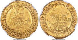 Great Britain James I (1603-1625) gold Unite ND (1606-1607) MS61 NGC, Tower mint, Escallop mm, Second coinage, KM46, S-2619, N-2084, Fr-234. 10.03gm. ...