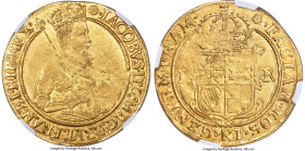 Great Britain James I (1603-1625) gold Unite ND (1605-1606) AU55 NGC, Tower mint, Rose mm, Second coinage, Fourth bust, KM46, S-2619, N-2084. 10.05gm....