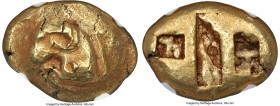 Ancients IONIA. Uncertain mint. Ca. 650-600 BC (or 550-500 BC). EL stater (19mm, 13.97 gm). NGC Choice Fine 4/5 - 3/5. Lydo-Milesian standard. Forepar...