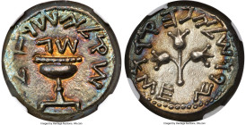 Ancients JUDAEA. Jewish War (AD 66-70). AR shekel (22mm, 14.16 gm, 11h). NGC MS 4/5 - 3/5. Jerusalem, dated Year 3 (April AD 68-May AD 69). Shekel of ...