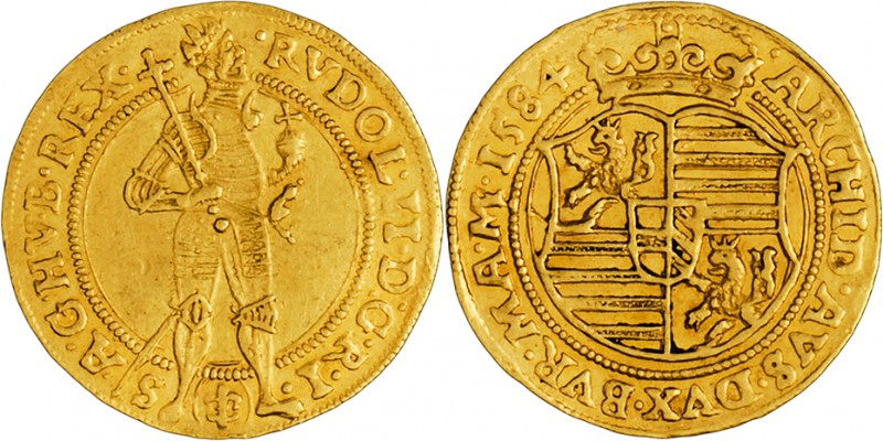 RUDOLF II
1 Ducat, 1584, PRAHA, 3,47g, Hal. 294

EF | EF , mírne zvlnený | sl...
