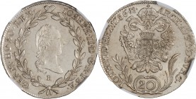 JOSEPH II
20 Kreuzer, 1786, B, Her. 232

UNC | UNC , NGC MS 65