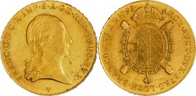 FRANCIS II/I
Sovrano, 1793, V, 11,11g, Her. 224

EF | EF