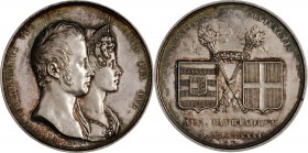 FERDINAND I/V
Silver medal Wedding of Ferdinand I/V and Maria Anna of Savoy in Vienna, 1831, Ag 900/1000 48,24 g, 45 mm

about UNC | about UNC